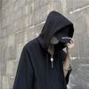 Dark Trendy Oversized Men's Hip-Hop Hooded Short-Sleeve Korean Style T-Shirt