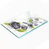 Glass Kitchen Serving Board with Blueberries and Ice Cream Graphic 80x52 Cm