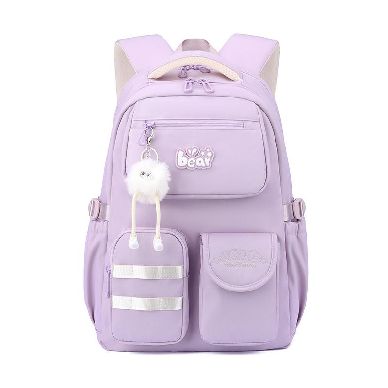 Middle School Student School Bag Girls Cute Backpack Casual Daypack Multiple Pockets Book Bag Waterproof Durable Travel Rucksack