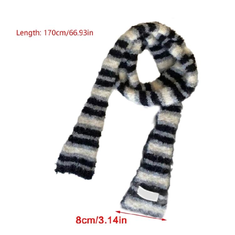 Women Skinny Scarf Thin Choker Knit Belt Long Tie Scarf Bag Handle Wrap