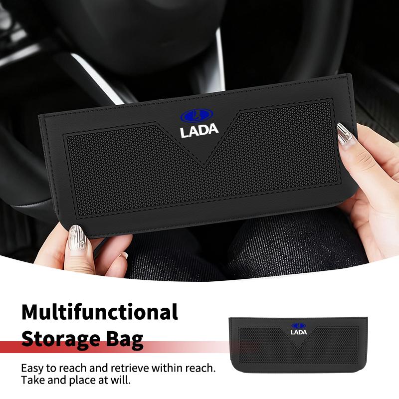 Car interior gadgets Leather Storage Pouch For Lada Priora Sedan Sport Kalina Granta Vesta Niva Largus Vaz Samara 2110 PP27