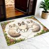 Funny Splooting Kittens Doormat Lovely Cartoon Cat Paws Welcome Door Mat Anti Slip Absorbent Entrance Rug Indoor Floor Carpet