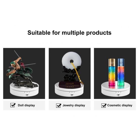 Electric Rotating Turntable Round Display Holder Stand Intelligent Charging