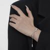 Versione Coreana Bracciale Minimalista con Perline di Riso All'Ingrosso da Donna Argento Puro S925 Nicchia Stile Freddo e Indifferente Lusso Leggero Perle Artigianali