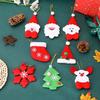 4PCS Christmas Felt Ornaments Set - Santa Snowman Tree Stocking Hanging Decorations for Xmas Tree & Holiday Party