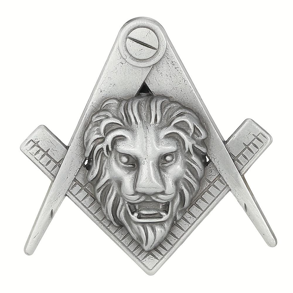 A Stylish and Minimalist Freemason Brooch, Alloy Electroplated Enamel Brooch, Clothing and Bag Accessory, a Gift for Someone