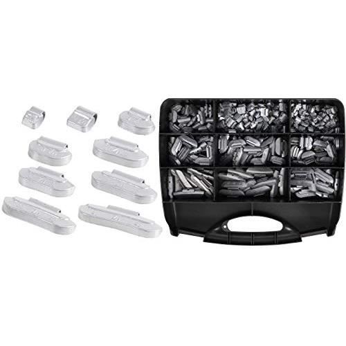 Assortiment de poids d'équilibrage - bgs technic - 320 pièces - zinc - réutilisable - jantes en acier