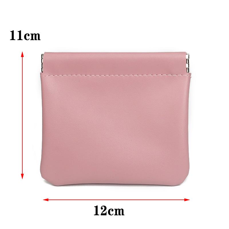 

Автоматическая косметичка с пружинным зажимом, портативный держатель для монет и карт, чехол для хранения помады и наушников розовый