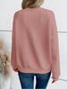 2025 Autumn/Winter Women's Solid Deep V-Neck Patchwork Long Sleeve Casual Sweatshirt