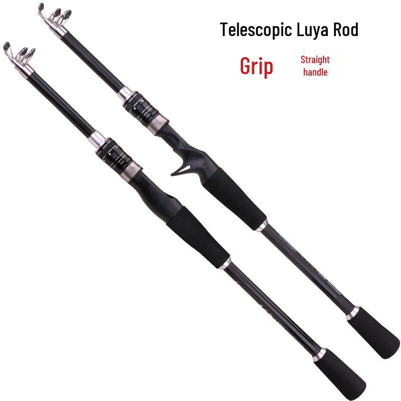 Telescopic M Power Mini Casting Lure Fishing Rod Straight Handle 1.6m