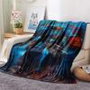 1PC Warhammer 40k Print Flannel Blanket, High Quality Comfortable for All Seasons, Home Decor, Warmth and Comfort, Perfect for Christmas Gifts