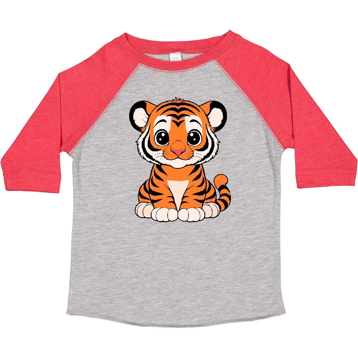 Inktastic Cute Baby Tiger Toddler kids boys T-Shirt Adorable Orange Animal Child Kid 110