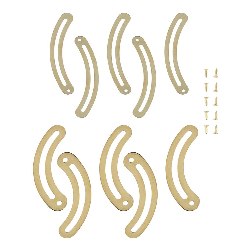 10Pcs Antique Lid Support Hinges Gold Stays Hardware Support Positioning Furniture Door Kitchen Cupboard Box Decor With Screws