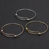 High Quality Dia 70mm Adjustable Stainless Steel Bracelet Bangle Bracelet DIY Wrist Jewelry Bracelet Charm Bracelets Wholesale
