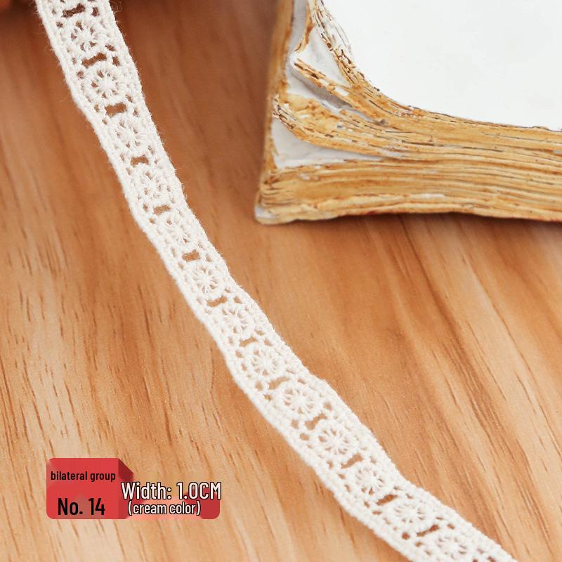 Lace-Trimmed Jute Rope Fabric for DIY Crafts and Clothing