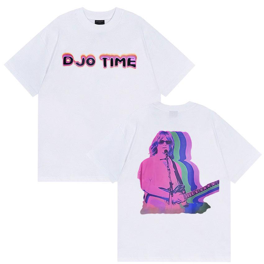 Singer Djo Time Tour Album 2025 Merch T Shirts Men's Hip Hop Fashion Short Sleeve T-shirt Retro Oversized Cotton Tees Streetwear