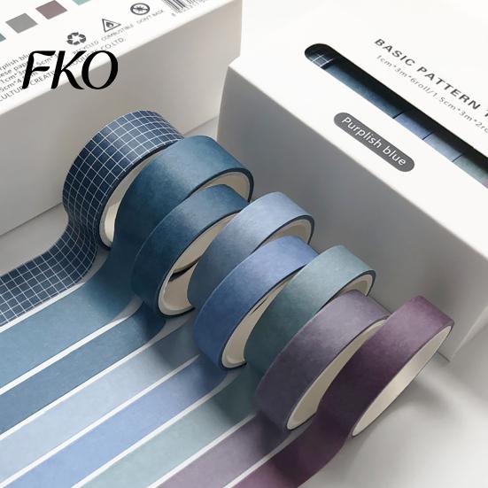 Transluzentes Washi Tape 8 Rollen Set, Dekorative Aufkleber, Ästhetische Unifarbene Tapes Karomuster für Scrapbooking Zubehör, Journaling Junk Journal,