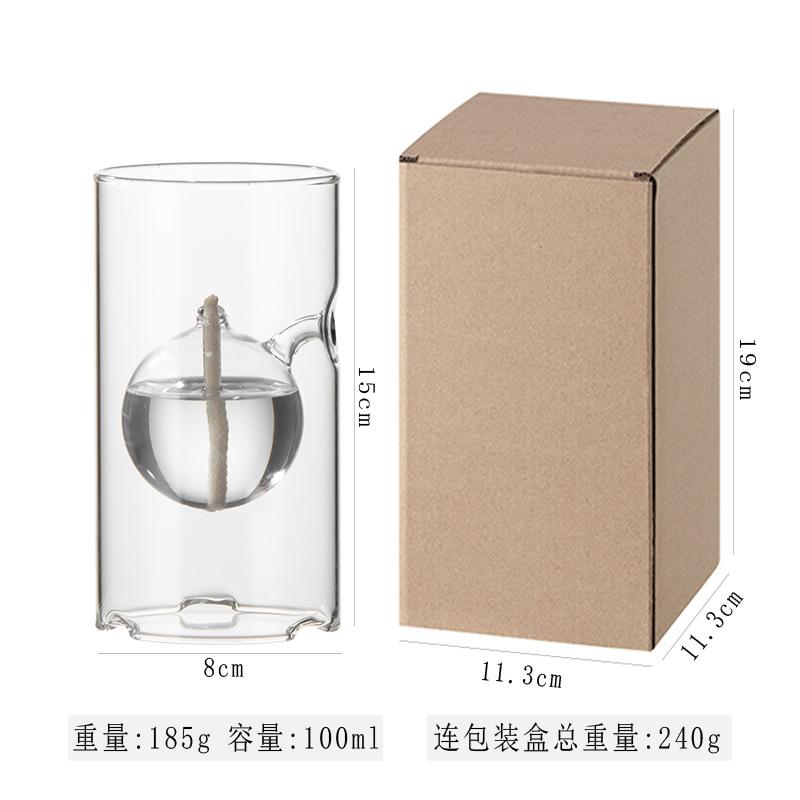 

Creative Glass Oil Lamp Candle Holder Home Restaurant Candle Warmer Table Top Items Ornament Candlelight Romance Decorative Gift Does not contain ker
