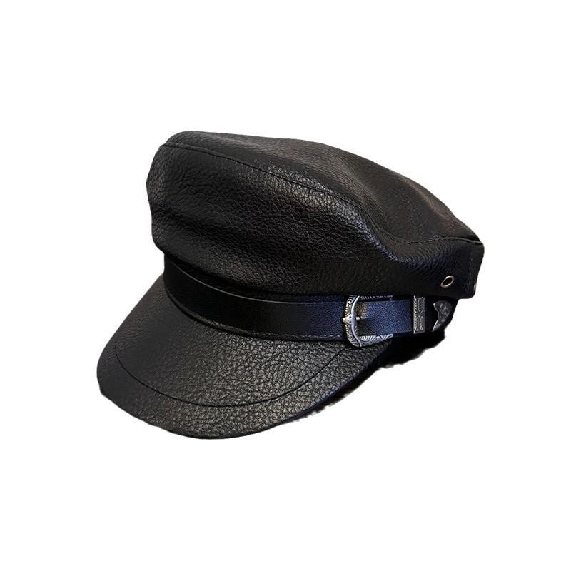 Artistic Leather Pu Beret Hat With Windproof And Warmth Features For Girls