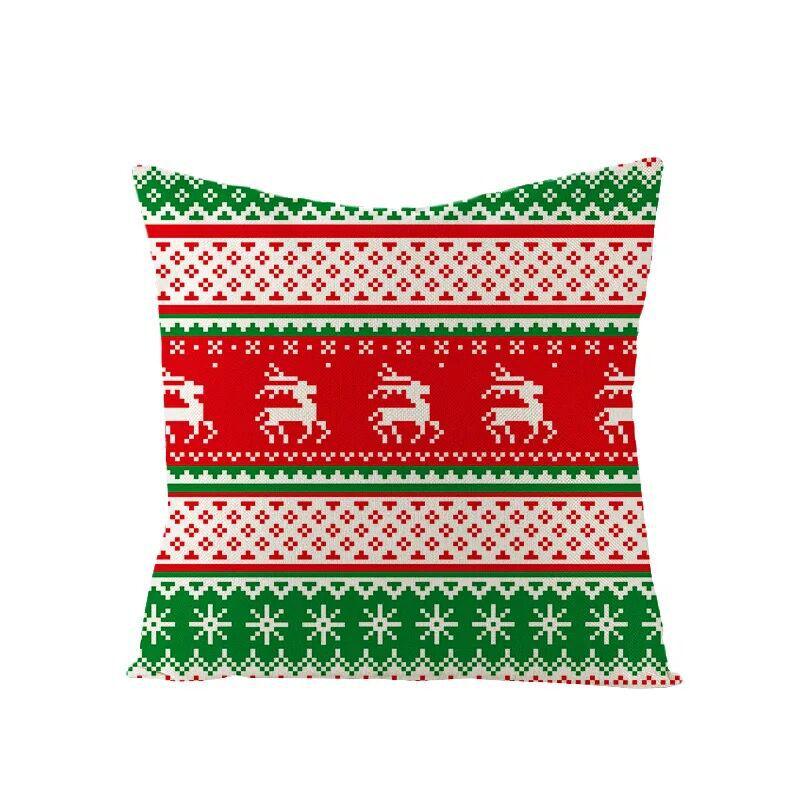 Linen Christmas Pillowcase Home Christmas Sofa Pillowcase Christmas