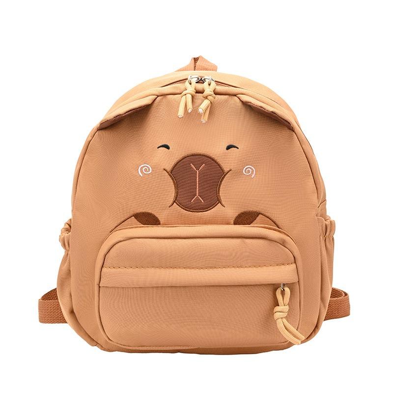 Niedlicher Capybara-Schulranzen für Mädchen, Grundschülerinnen, lässiger Rucksack für Soft Girls, vielseitiger Reiserucksack
