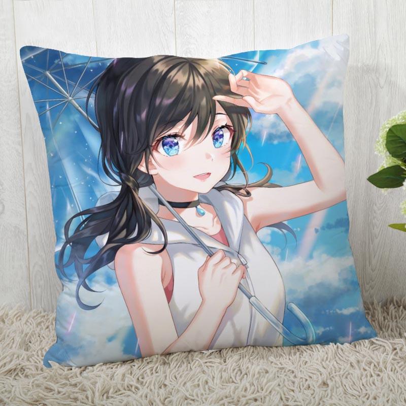 Tenki No Ko (Weathering With You) Pillow Cover Customize Pillowcase Modern Home Decorative Pillow Case For Living Room