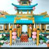 2350PCS Marriage Peach Tree House Building Blocks Ancient Architecture Mini Bricks Assemble Toys Kids Christmas Gifts