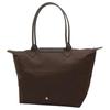 Longchamp Le Pliage Green borsa a sacchetto con finiture argentate in nylon borsa a tracolla portatile da donna colore moka 1899919002