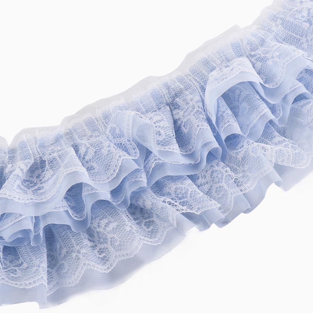 Applikation Luxuriöses Plissiertes Netz Chiffon Stoff Weich DIY Stickerei Kragen Band Exquisites Tüll Chiffon Rand Spitze Brautkleid