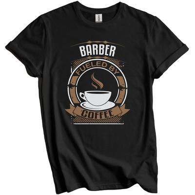 Barber Fueled By Coffee Funny Graphic T-Shirt