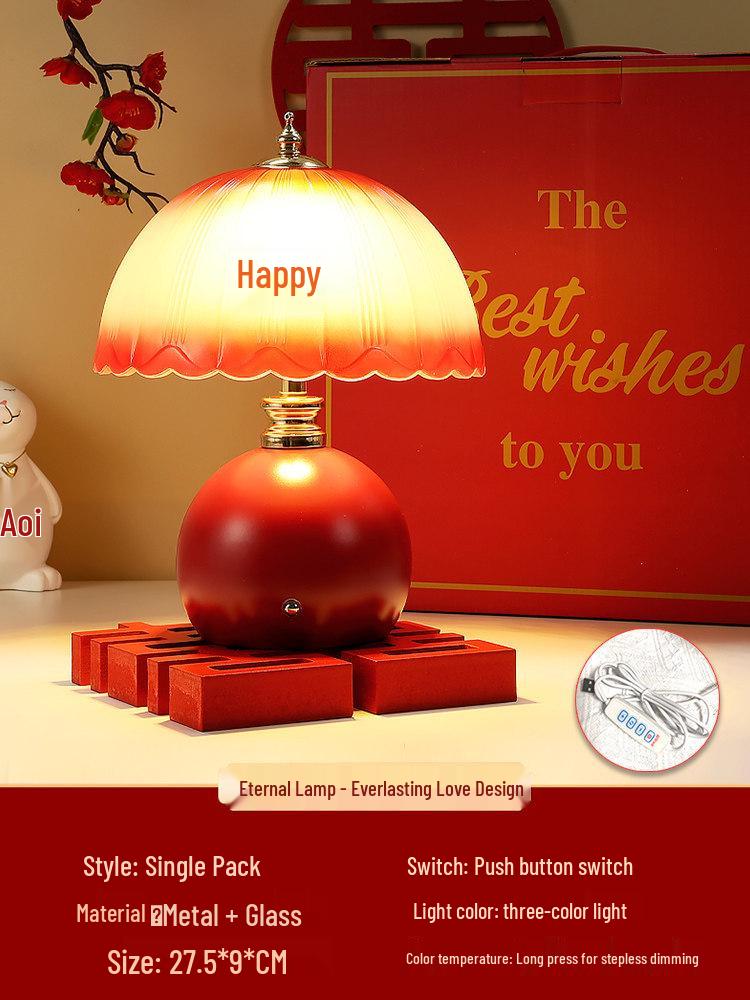 Everlasting Light Wedding Bedside Lamp for Newlyweds - Practical Pair Bridal Gift