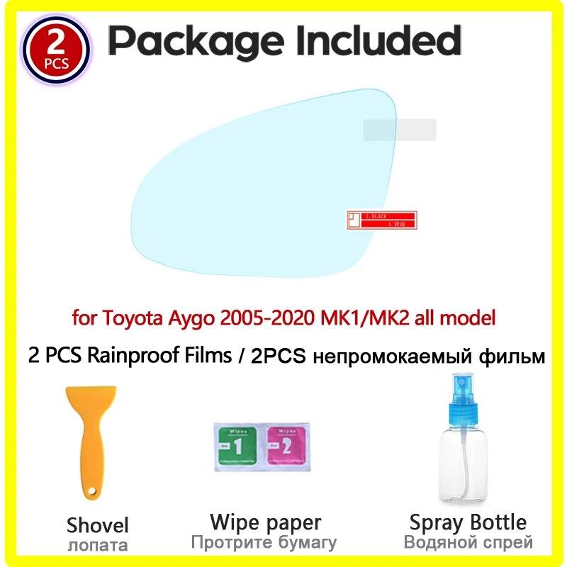 Rain Film Full Cover Rearview Mirror Clear Anti-Fog Rainproof for Toyota Aygo 2005~ 2008 2010 2017 2018 Car Stickers Goods