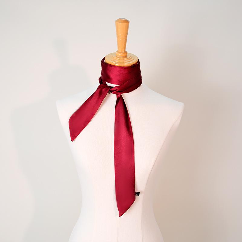 Elegante Sciarpa in Seta Raso 200cm: Accessorio Sottile, Lungo e Stretto da Donna per Capelli, Collo, Borsa o Cintura