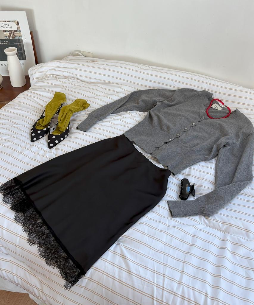 Melly And Rose Rose Lace Satin Skirt (314809)