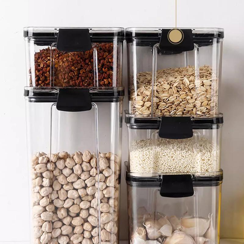 Sealed Jar Kitchen Grain Jar Storage Jar Tea Nuts Moisture Resistant Fresh Box Food Grade Transparent Storage Jar