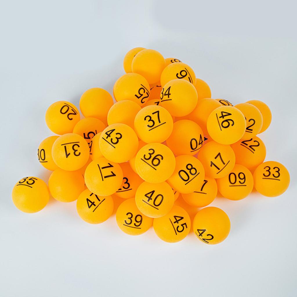Nummererte bordtennisballer Digital Interessante spilleballer Morsomme lotteriballer for familiesammenkomster