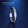 925 Silver Cupronickel-Plated Light Luxury Diamond Ring, Stackable, Versatile, Japanese-Korean Style Women's Fashion Finger Ring.
