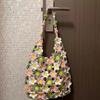 Handmade Crochet Floral Print Shoulder Bag - Summer Gift for Her
