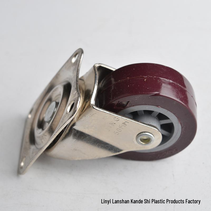 Lightweight Red Polyurethane Wheel Furniture Casters - Universal Light Duty Casters