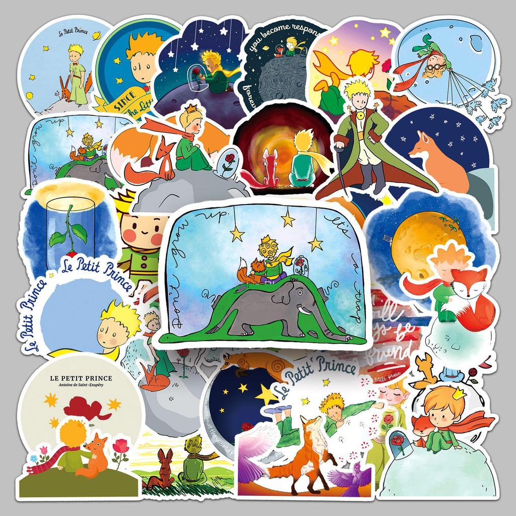 The Little Prince DIY Stickers - 50 Waterproof Sheets for Journals, Phone Cases, Notebooks, & More