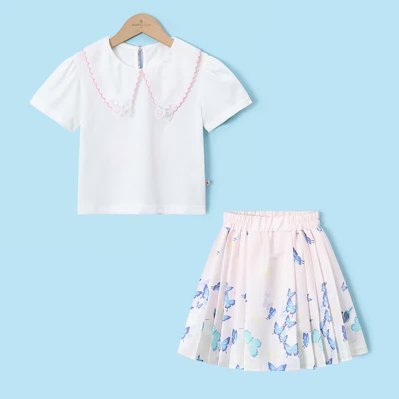 Montagut Girls  2026 Summer Butterfly Skirt Set 110