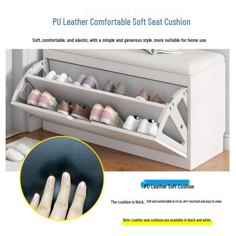 Flip-Top Shoe Cabinet & Bench: Multi-Functional Entryway Shoe Storage and Sofa Stool
