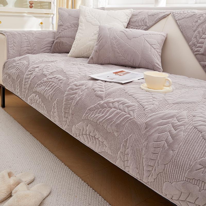 

Simplicity Solid Color Sofa Cushion Four Seasons Pure Cotton Fabric Anti-slip Full Cotton Sitting Pad Modern Sofa Cover Home 70x70cm 1pcs сірий