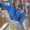 Langarm T-Shirts Frauen Cropped Ins Prevalent Bandage Tops Harajuku Ulzzang Street Spring Girl Causal Slim Shirts