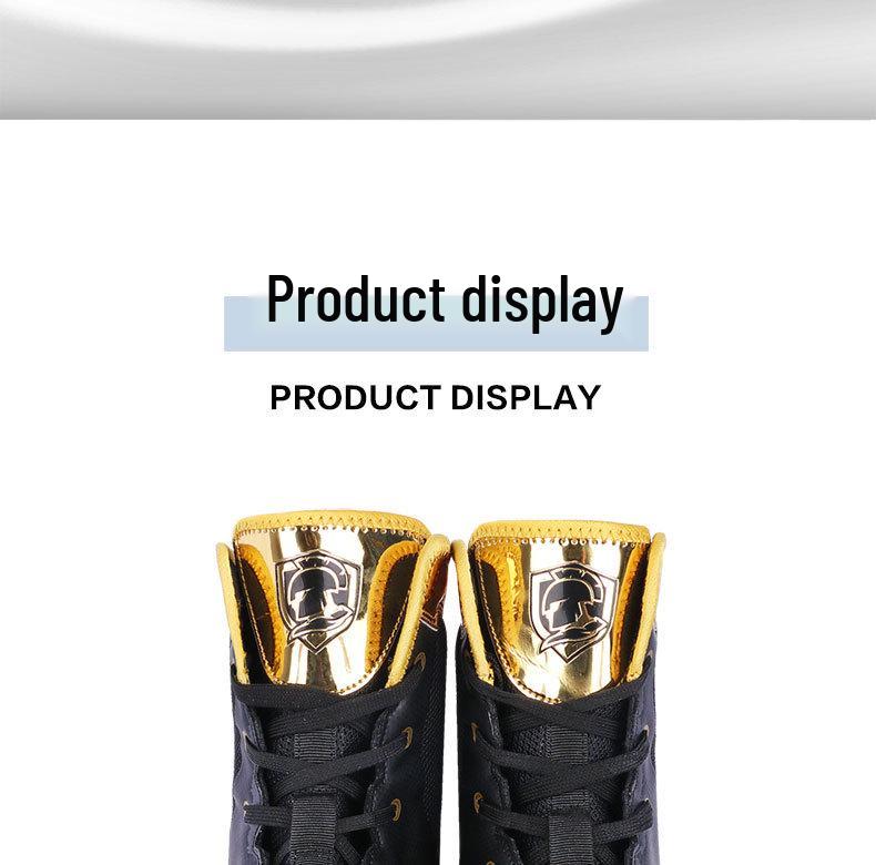 Zapatos Profesionales de Boxeo y Lucha Libre de Caña Alta - Transpirables, Antideslizantes para Hombres y Mujeres