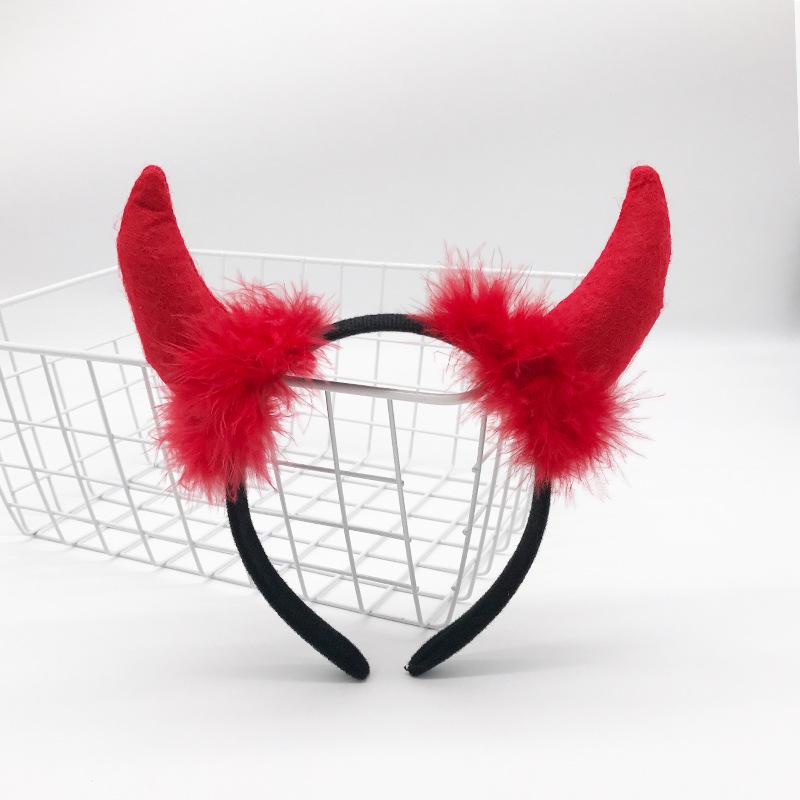 Zodiac Animal Horn Headband: Cow, Rabbit, Tiger, Dog, Cat, Wolf, Devil. Perfect for Costumes and Performances.