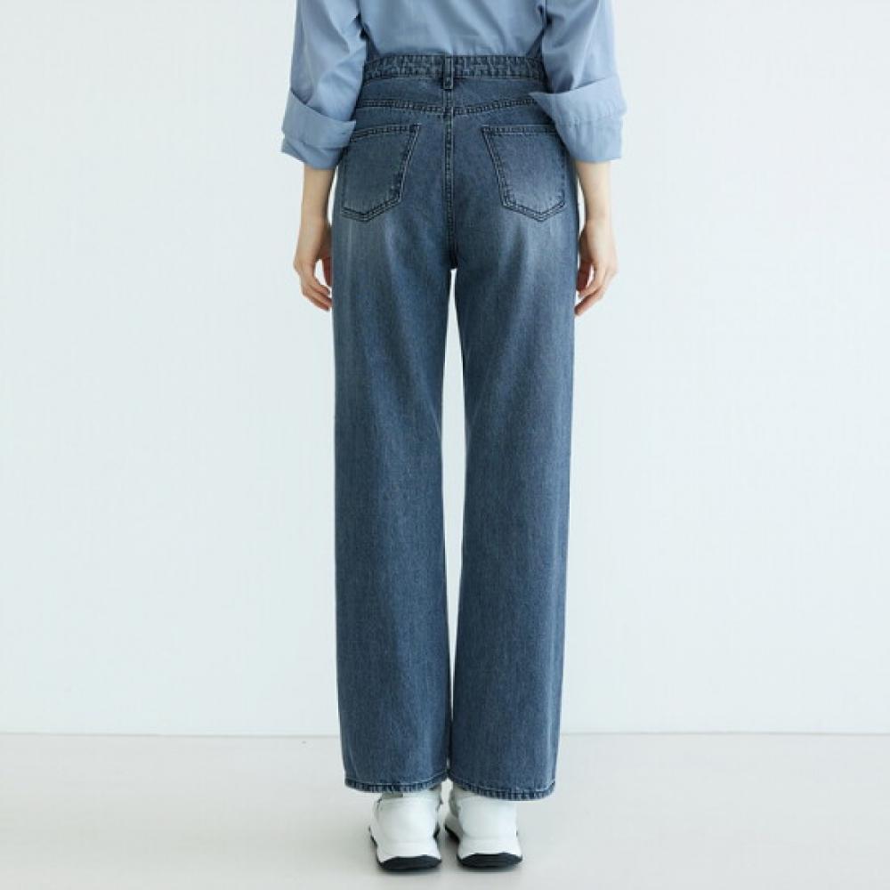 Olivier S cloSet 55 77 waShing Wide Denim pantS O2403dp016a
