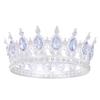 Baroque Round Crown Headwear  European Style Bride's Wedding Dress Birthday and Coming of Age Gift Round Alloy Crown Hair Accessory