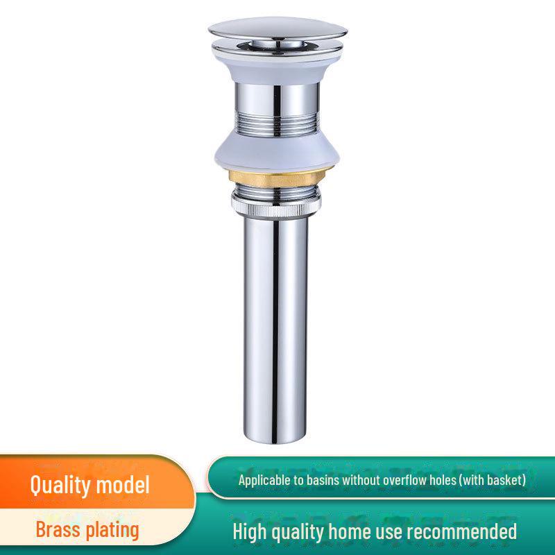 Copper Bounce Drainer for Bathroom Handwashing Basin with Deodorizing Drain Pipe