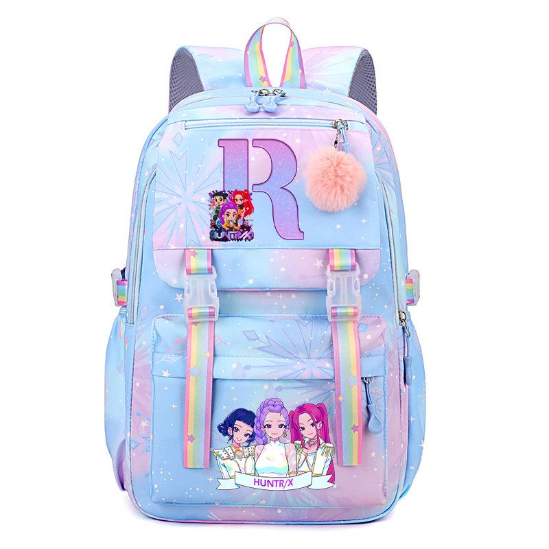 

Kpop Demon Hunter Letter Backpack, Huntrix Lightweight Cute Daypack, Cartoon Schoolbag, Girl Casual Travel Commute Knapsack 18